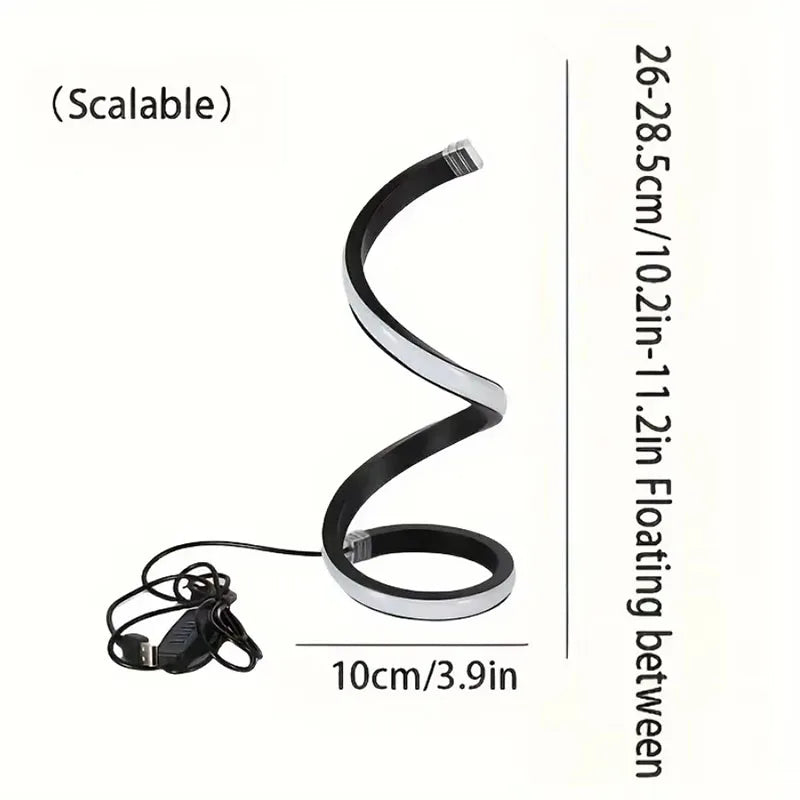 2025 Spiral Deformable LED Bedside Lamp