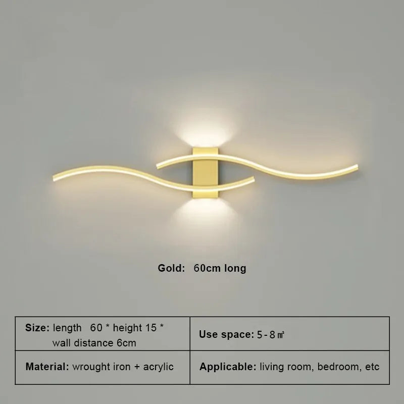 Modern Long Strip LED Wall Lamp