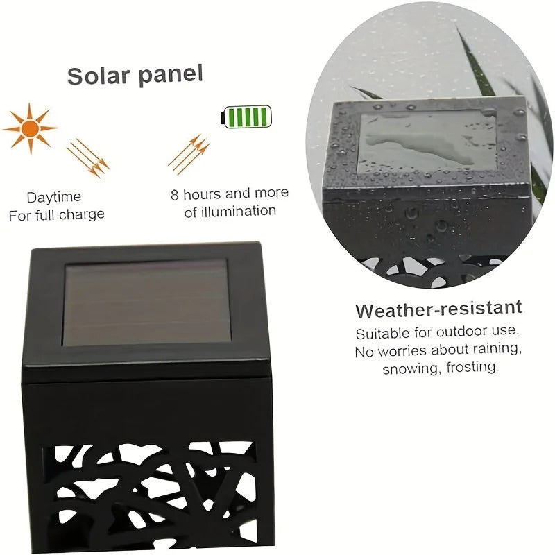 6PCS Solar LED Garden Stake Lights Waterproof