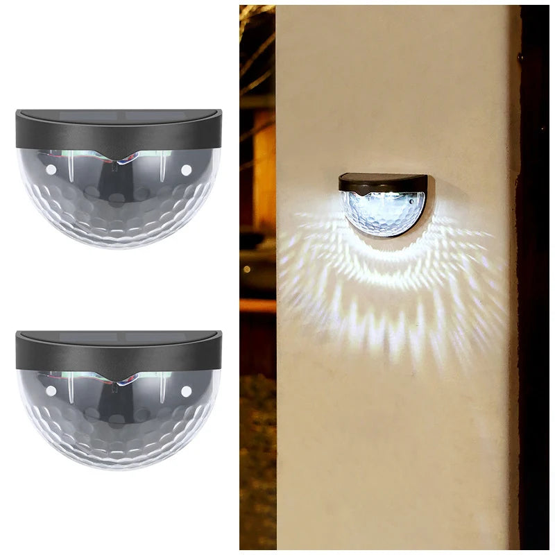 Solar Wall Lamp 6LED Outdoor Waterproof Warm White