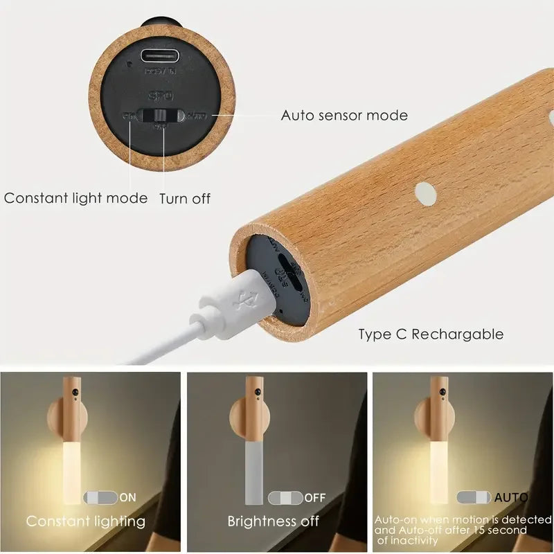 Smart Motion Sensor Rechargeable Magnetic Wall Light