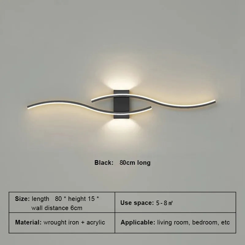Modern Long Strip LED Wall Lamp