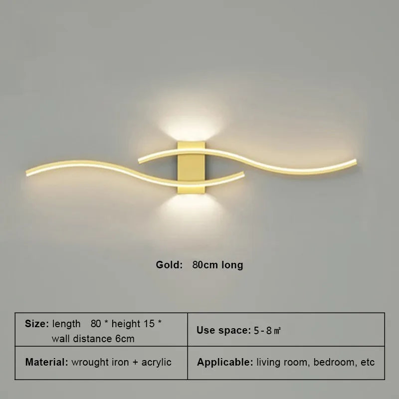 Modern Long Strip LED Wall Lamp