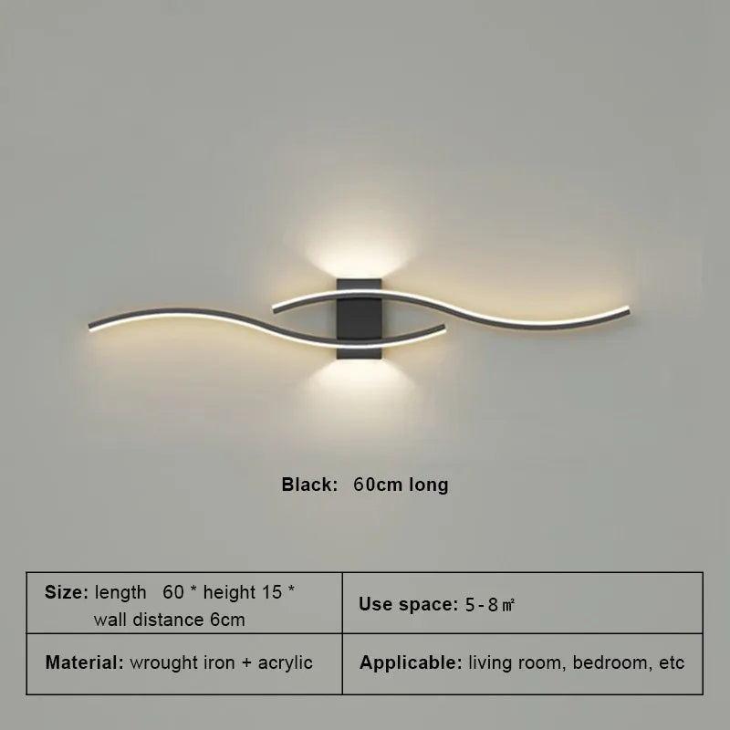 Modern Long Strip LED Wall Lamp