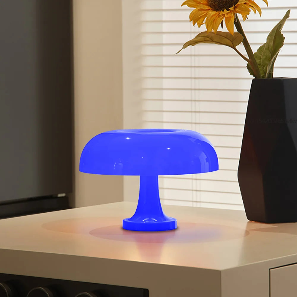 Classic Bauhaus Mushroom Table Lamp Orange