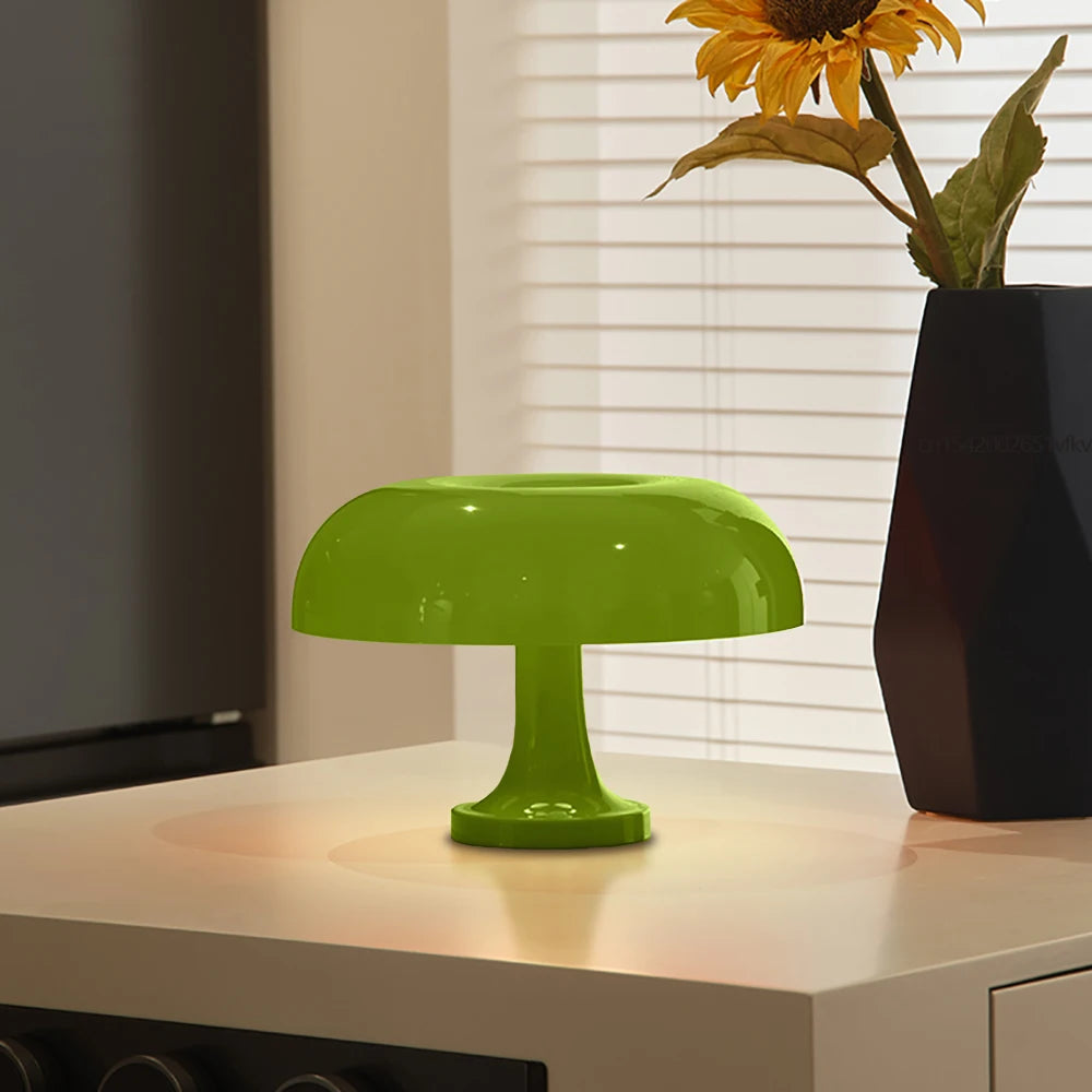 Classic Bauhaus Mushroom Table Lamp Orange