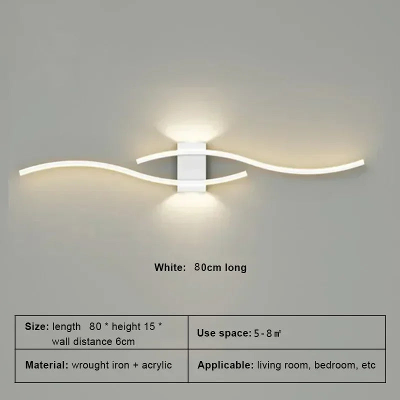 Modern Long Strip LED Wall Lamp
