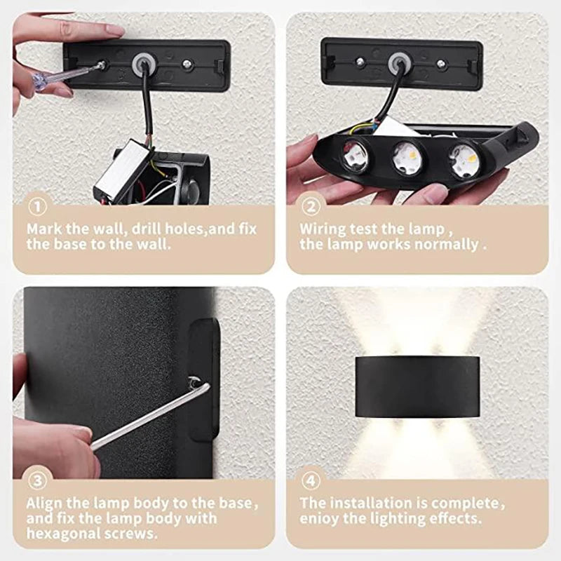 Modern LED White Up/Down Wall Sconces