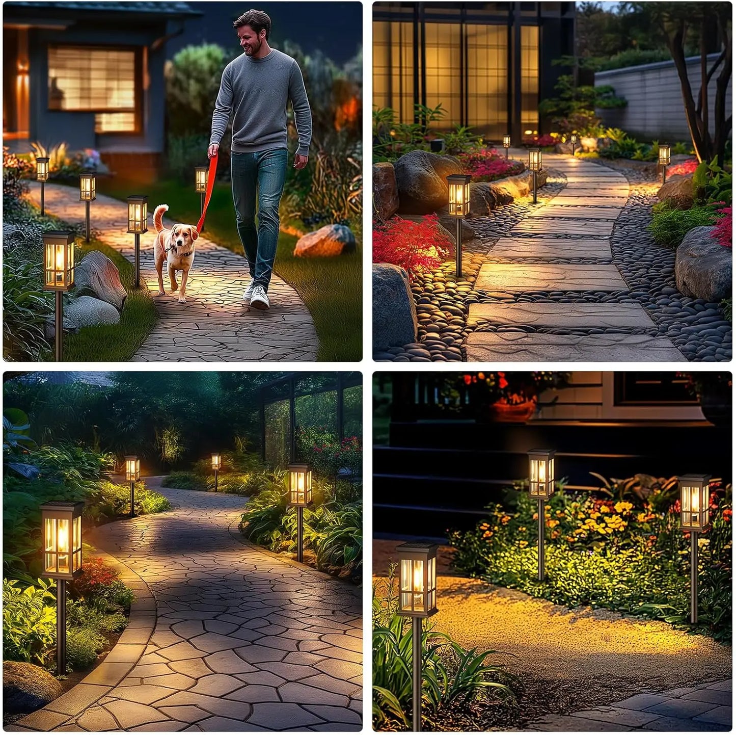 2/6/8 Pack Super Bright Solar Pathway Lights