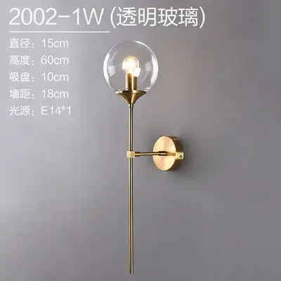 Nordic Modern LED Gold Wall Lamps