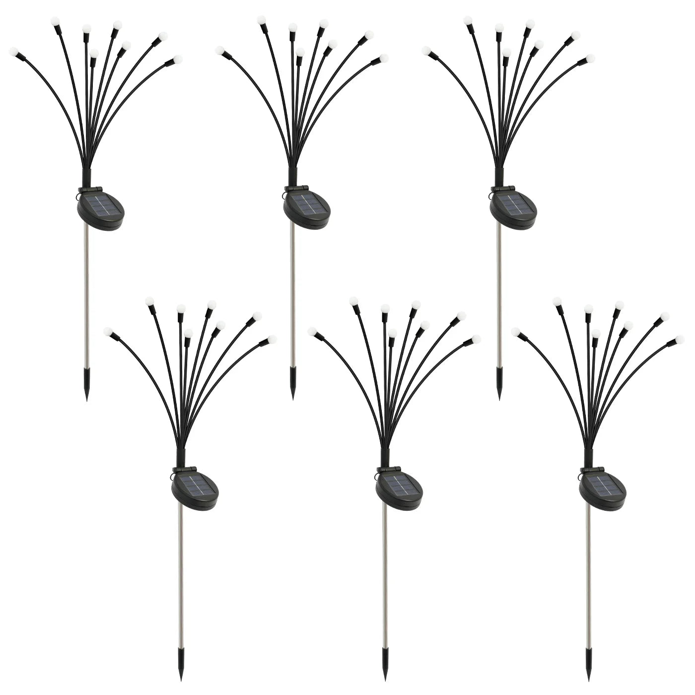 8-Head Solar Firefly LED Garden Lights Waterproof