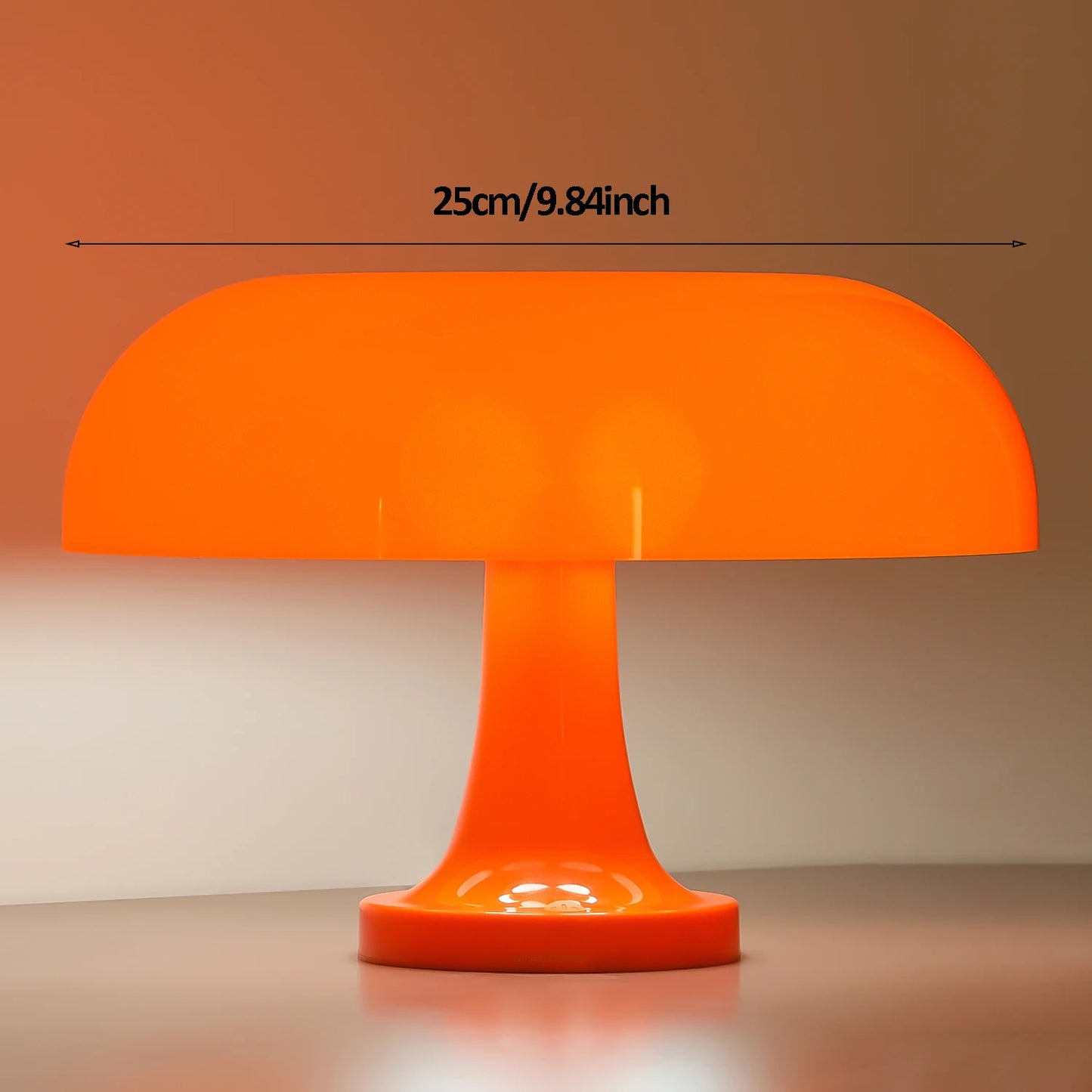 Classic Bauhaus Mushroom Table Lamp Orange