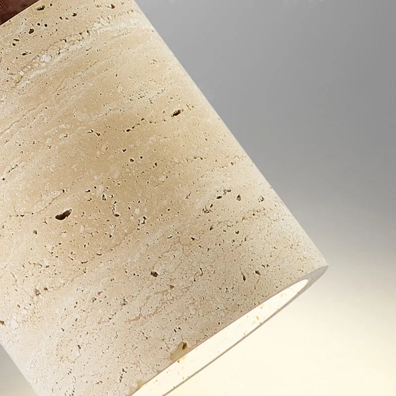 Japanese Wabi-Sabi Yellow Stone Bedside Hanging Lamp