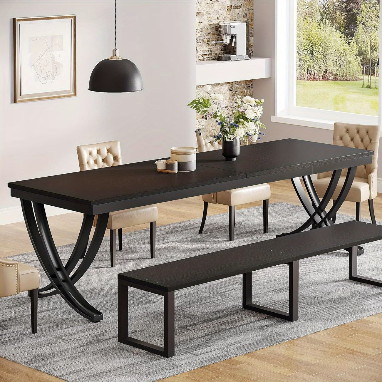 78" Farmhouse Dining Table for 6–8