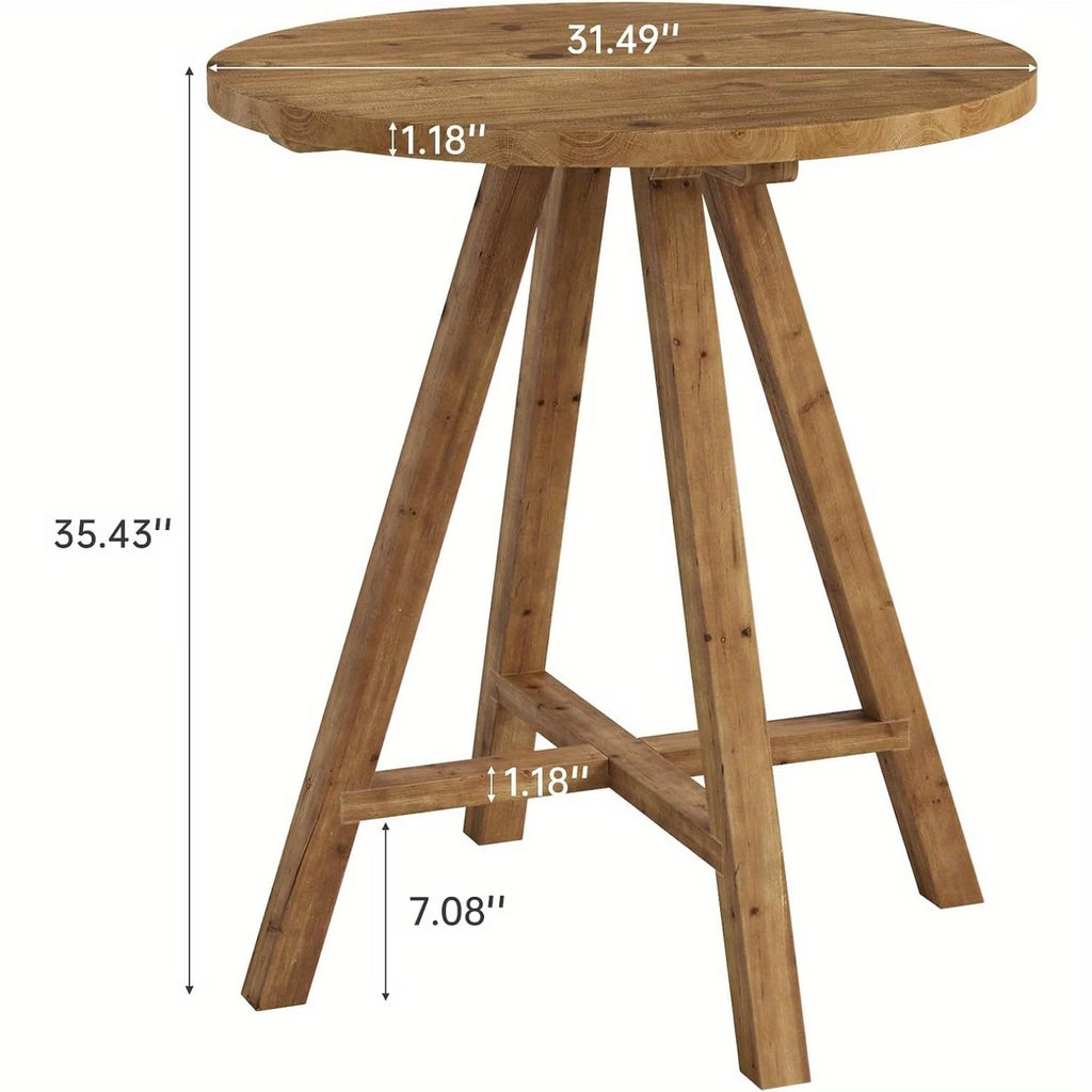 31.5" Round Counter Height Dining Table for 2