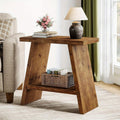 Rustic 2-Tier Narrow End Table
