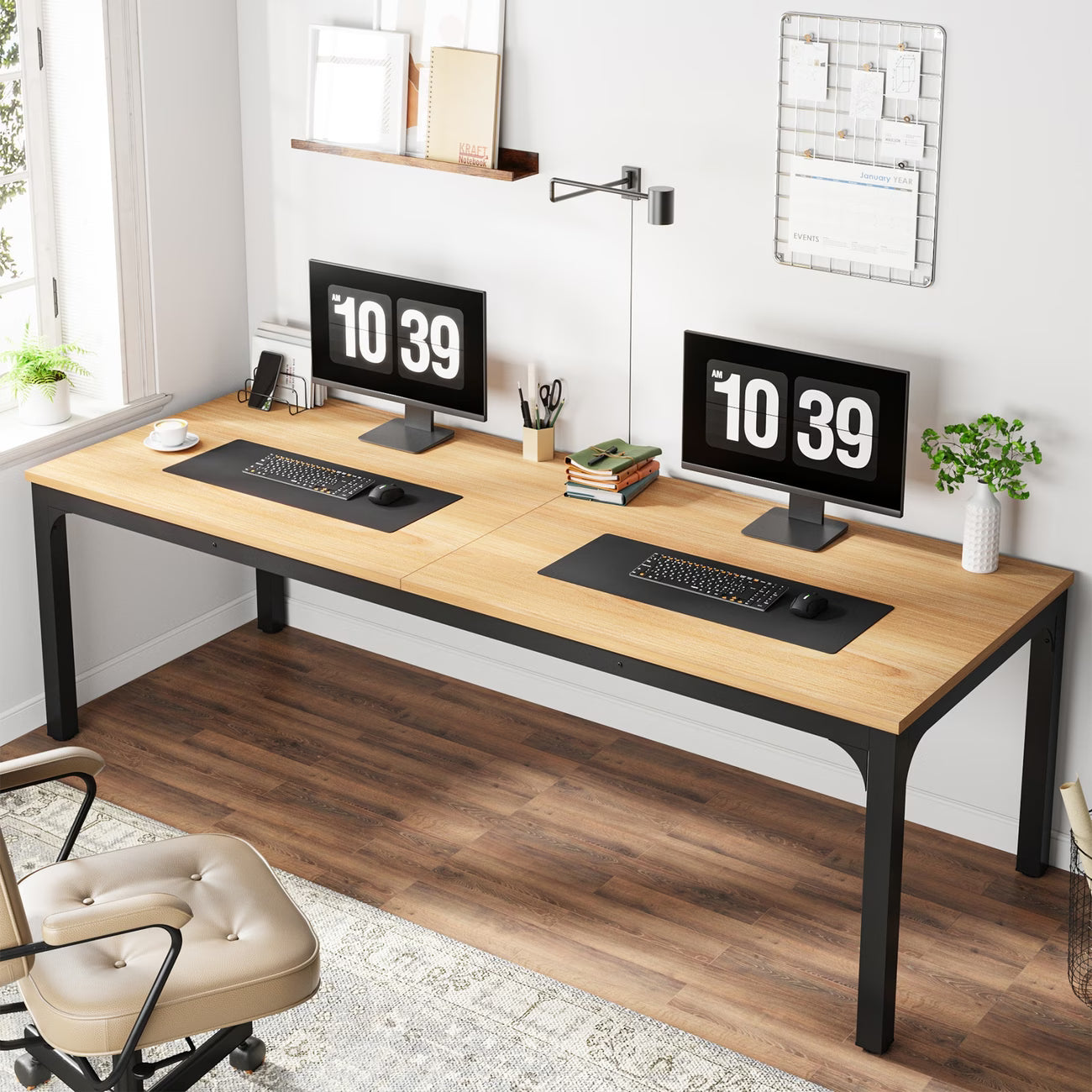 Extra Long Dual Workstation Desk