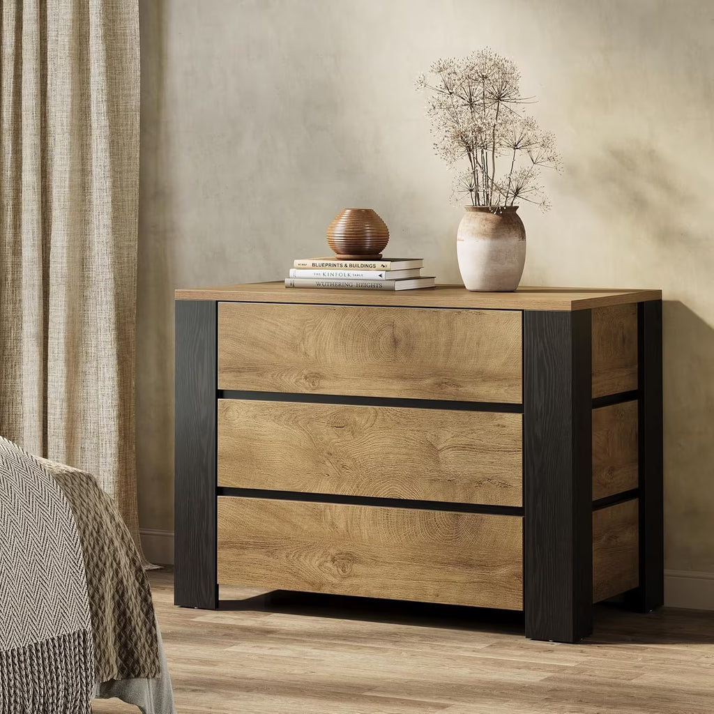 36" Wide 3-Drawer Nightstand