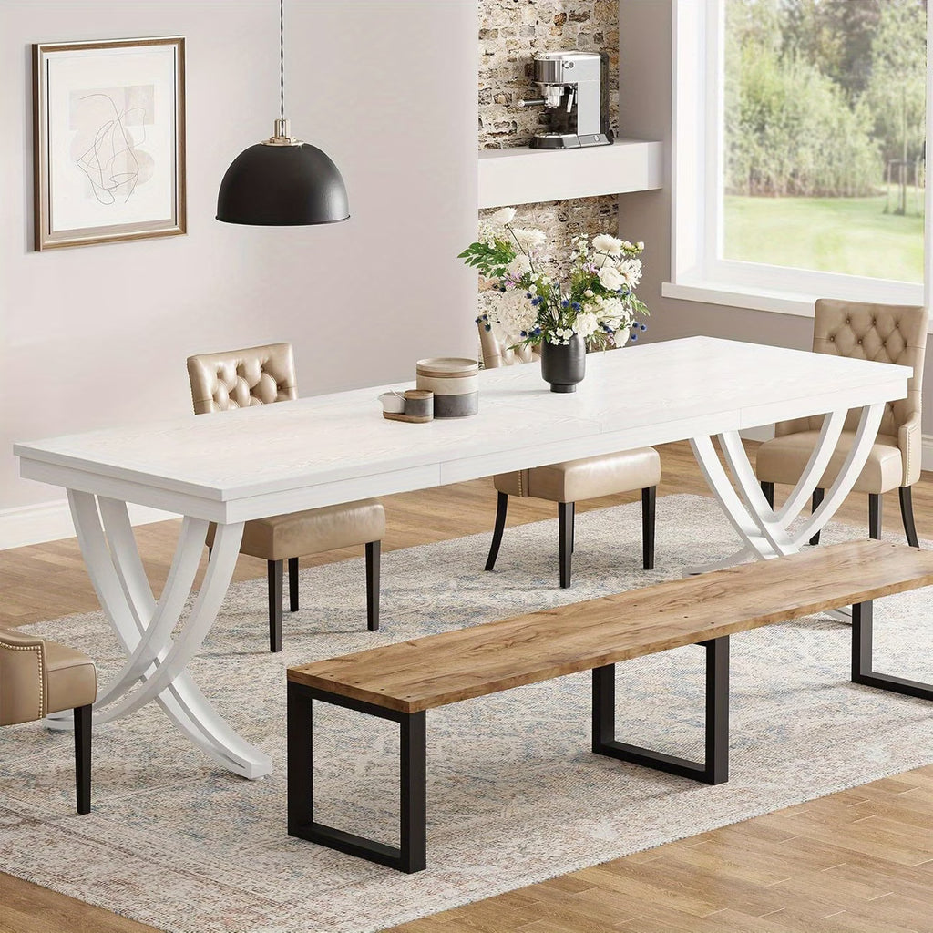 78" Farmhouse Dining Table for 6–8