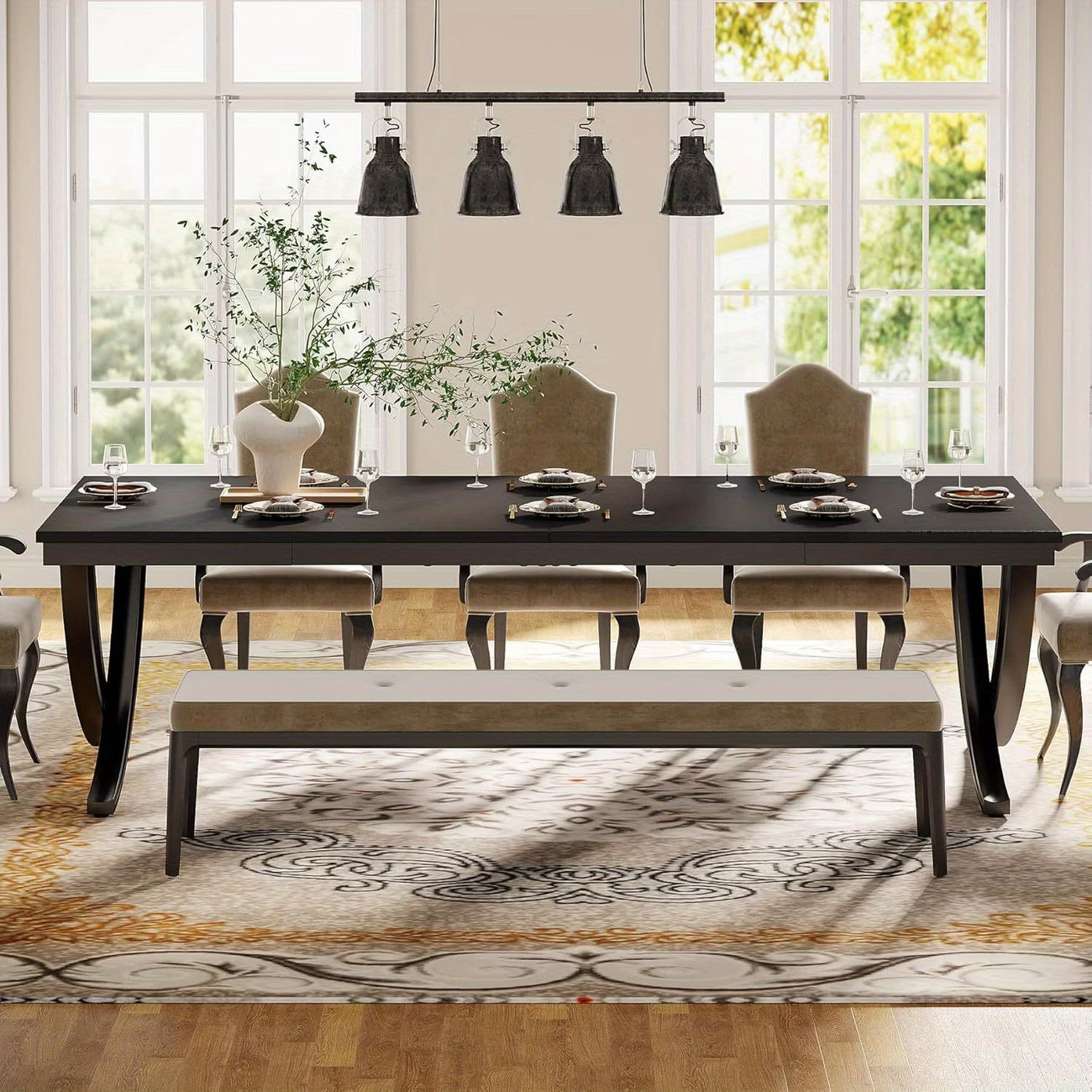 78" Farmhouse Dining Table for 6–8