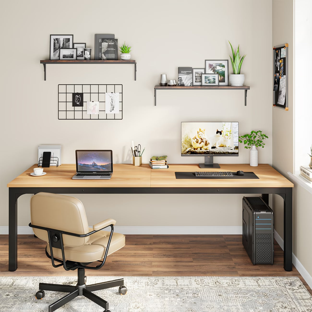 Extra Long Dual Workstation Desk