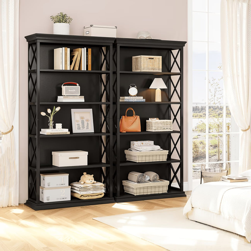 71" Industrial 5-Tier Bookcase