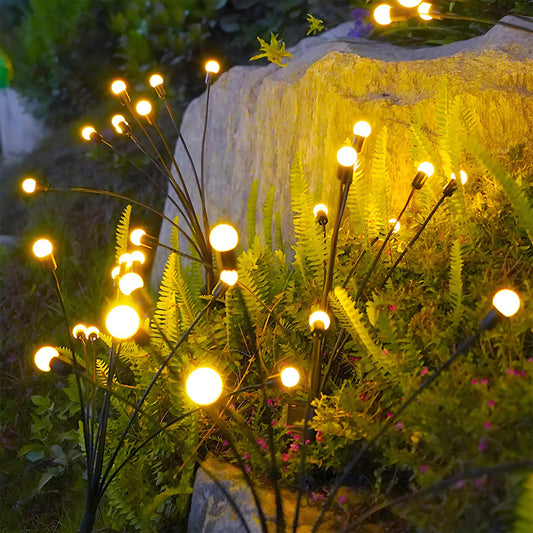 8-Head Solar Firefly LED Garden Lights Waterproof