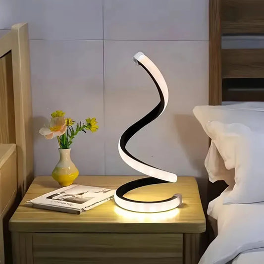 2025 Spiral Deformable LED Bedside Lamp