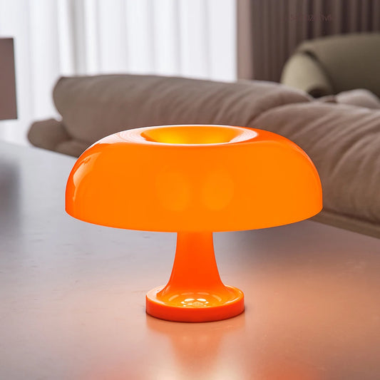 Classic Bauhaus Mushroom Table Lamp Orange