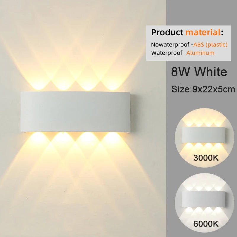 Modern LED White Up/Down Wall Sconces