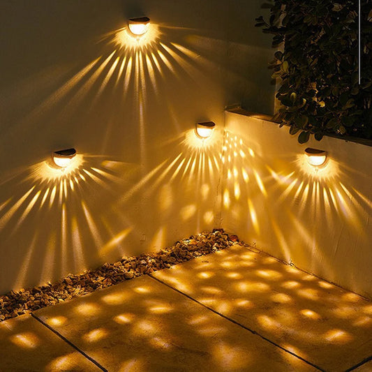 Solar Wall Lamp 6LED Outdoor Waterproof Warm White