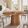 55" Farmhouse Oval Dining Table for 6