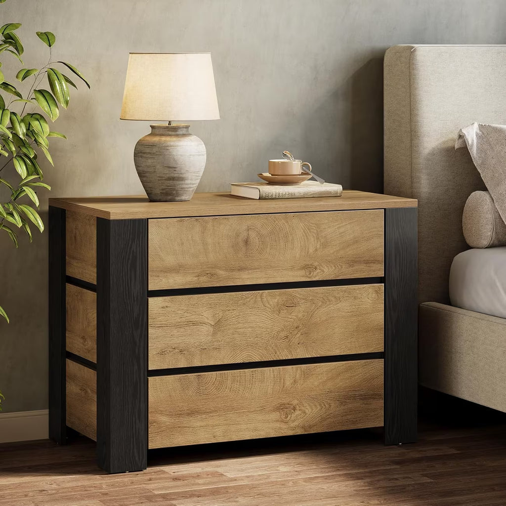 36" Wide 3-Drawer Nightstand