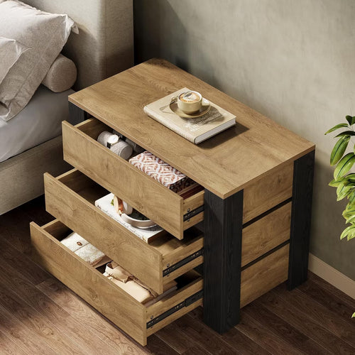 36" Wide 3-Drawer Nightstand